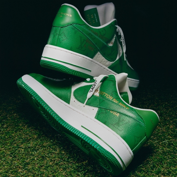 Sale Buy Louis Vuitton X Air Force 1 Low White Gym Green for Men's